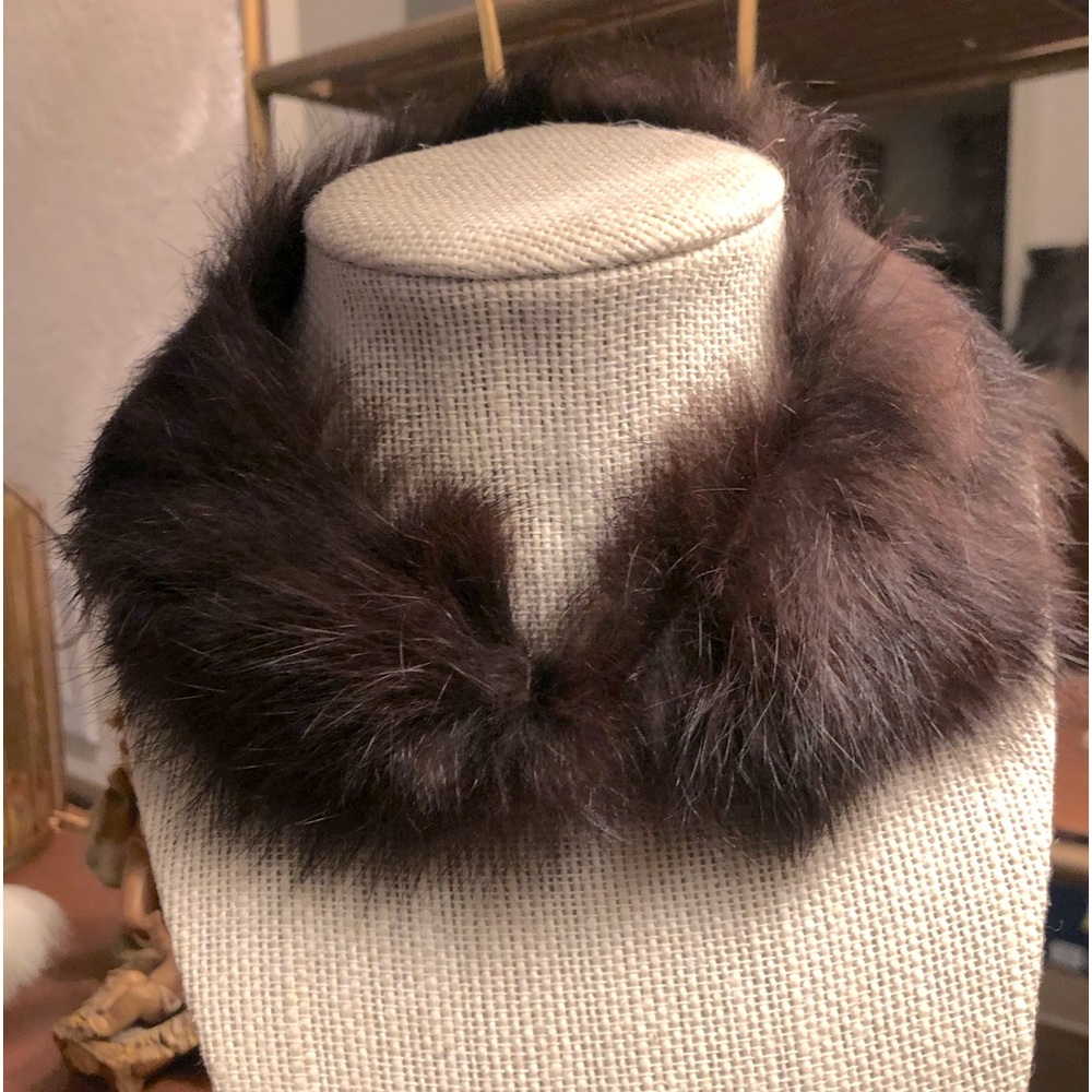 ** Vintage Fur Collar ** Soft~Mink Or Rabbit? - image 3